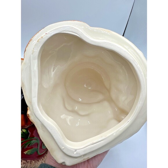 Large Ceramic Santa Cookie Jar 10.5” Red Christmas Holiday Kitchen Decor - Picture 9 of 9